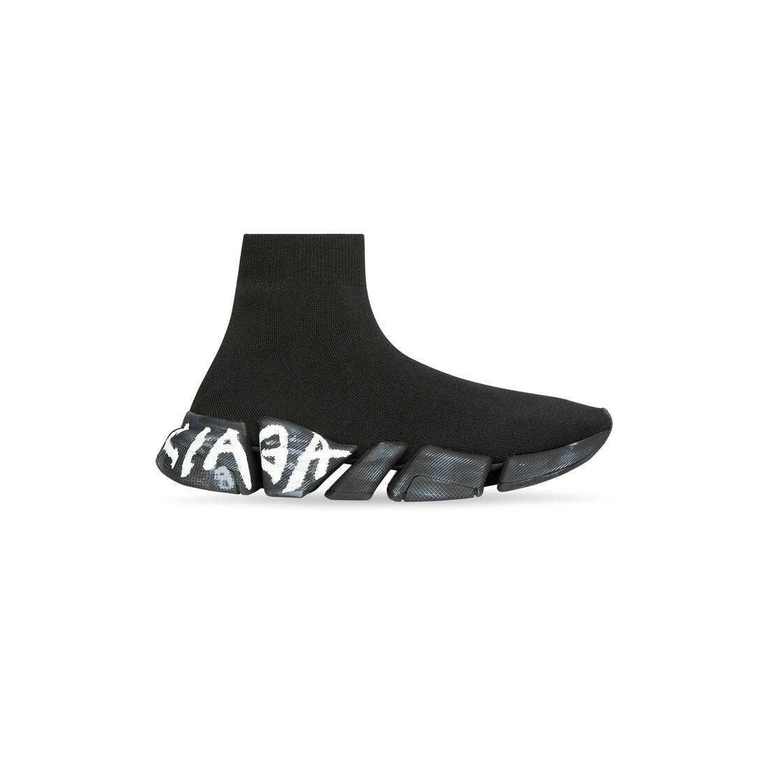 Men’s Speed 2.0 Graffiti Recycled Knit Sneaker  in Black - Image 1